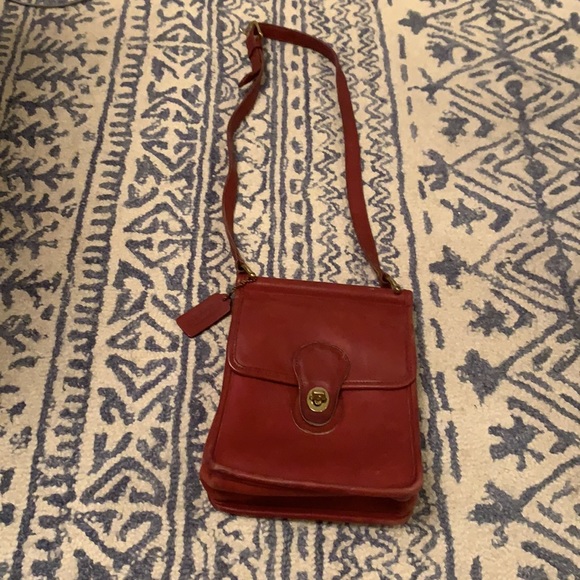 Vintage Coach Satchel in Candy Apple Red - Picture 3 of 9